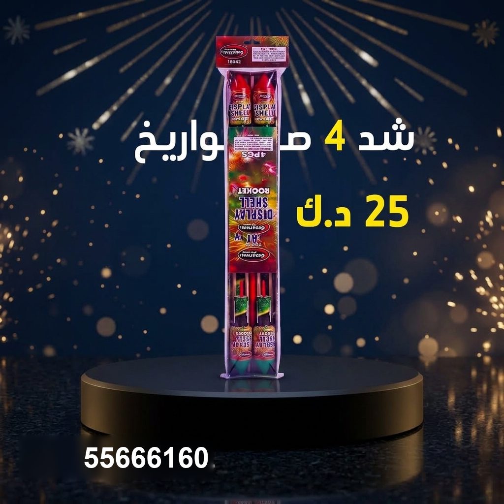 شد 4 صواريخ لأعياد الميلاد من جراغيات المناسبات شد 4 صواريخ لأعياد الميلاد
