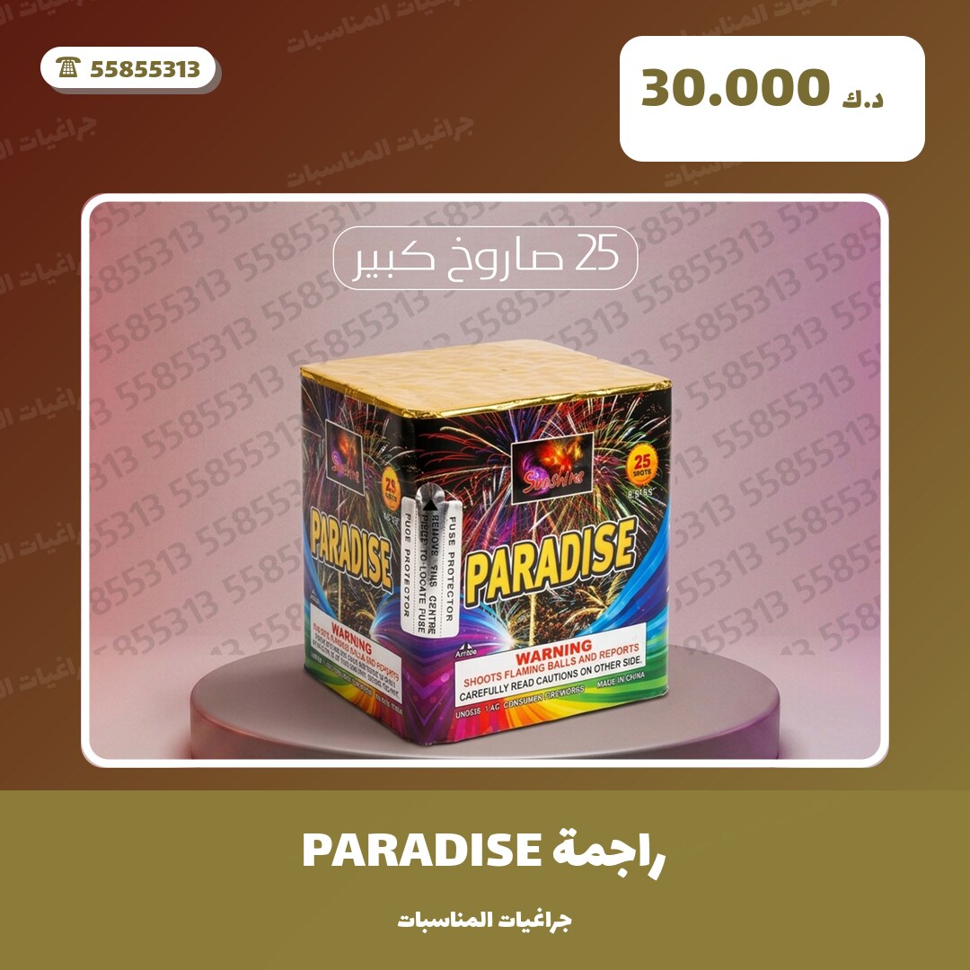 راجمة PARADISE: السعر والاستخدام الآمن وأفضل المناسبات