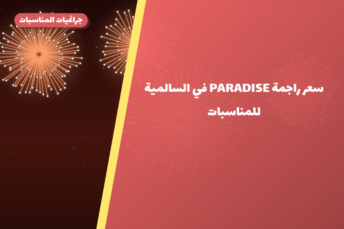 سعر راجمة PARADISE في السالمية: السعر والاستخدام الآمن وأفضل المناسبات